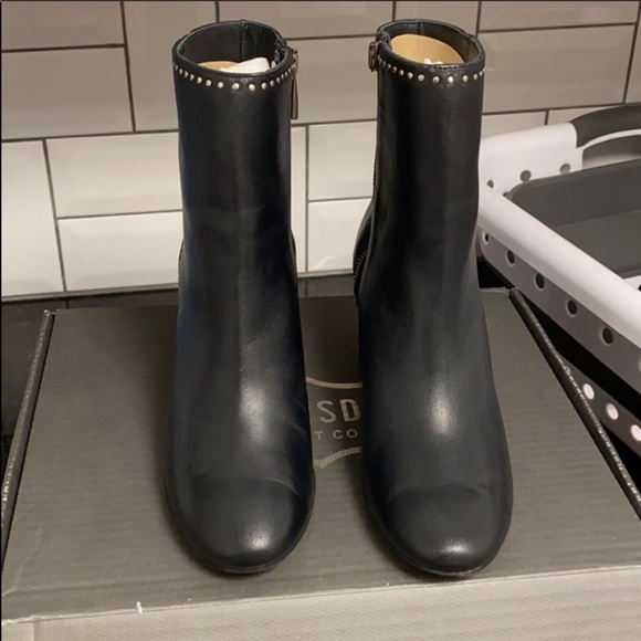 THURSDAY BOOTS black leather  Studded Ankle Boots Size 6.5 - Picture 4 of 5